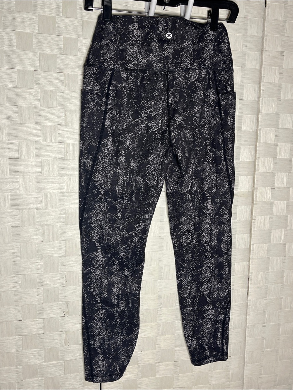 RBX Black & Gray Snake-Print Leggings - Picture 6 of 6